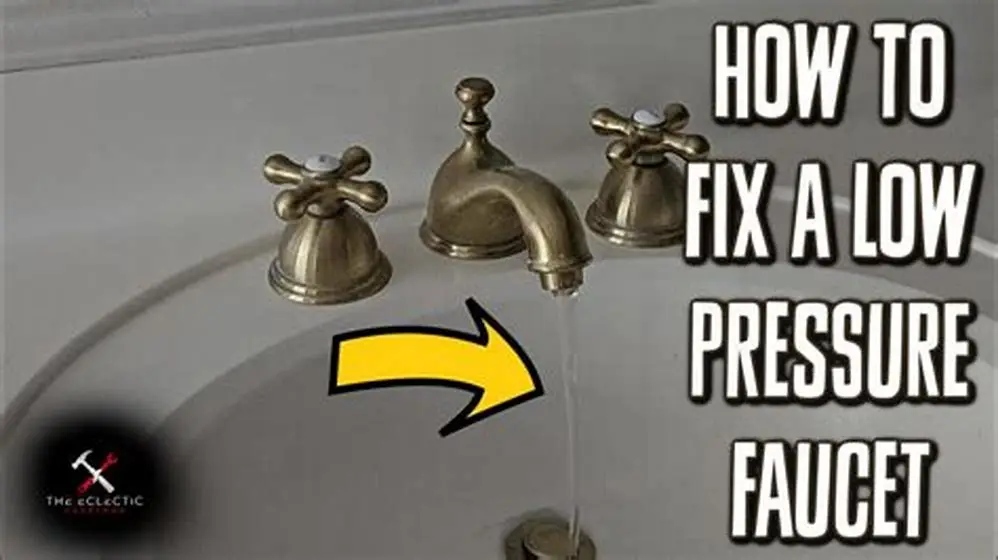 kitchen faucet with water flow restricted
